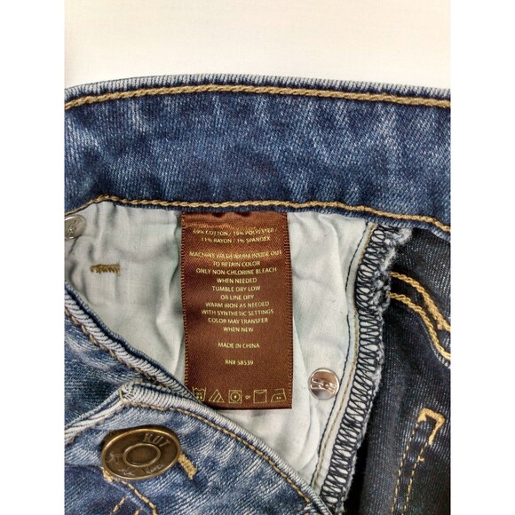 Kut From The Kloth Raw Hem Skinny Leg Distressed Jeans Size 4 Waist 25 Inseam 25 - Picture 4 of 10